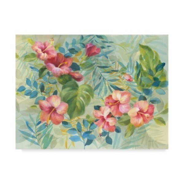 Danhui Nai 'Hibiscus Garden' Canvas Art, 24x32, Trademark Fine Art, Mfr#: WAP08871-C2432GG